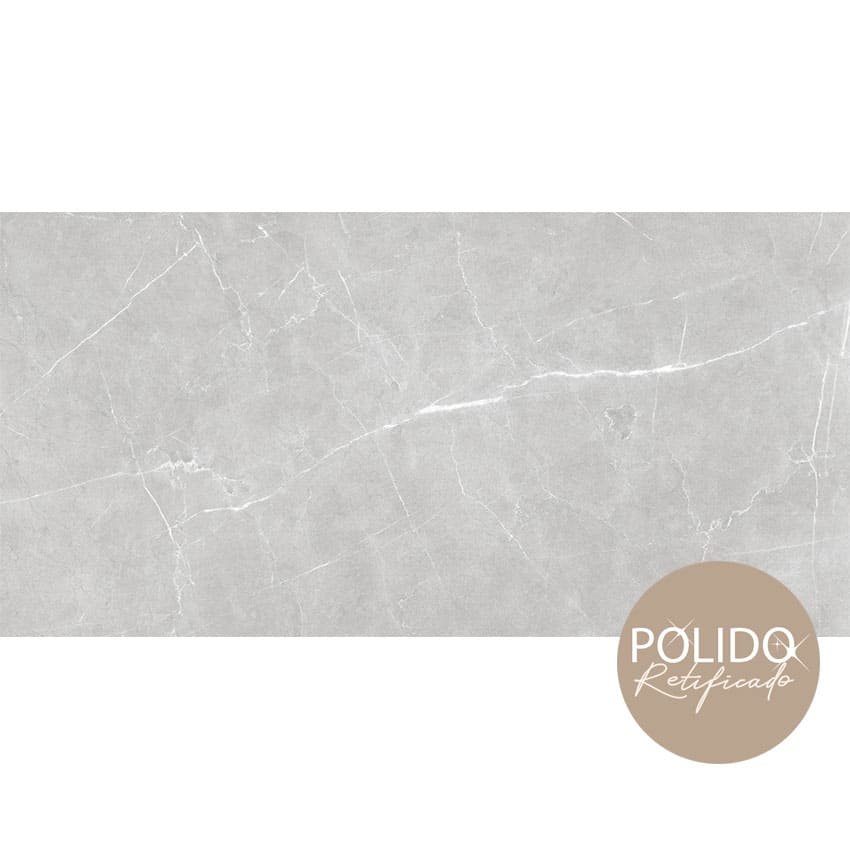 PISO SEMIGRES POLIDO 60X120 GRAN SOBERANO GRAY CERAMICA FORMIGRES - CX 2,16M²