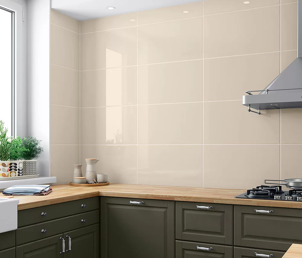 REVESTIMENTO BEGE RETIFICADO BRILHANTE - 33X59 - CERAMICA FORMIGRES - CX 2,02 M² - Imagem 2