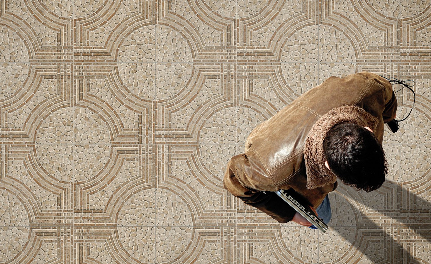 PISO SHANGAI BEGE 45X45 - CERAMICA FORMIGRES - CX 2,00 M² - Imagem 2