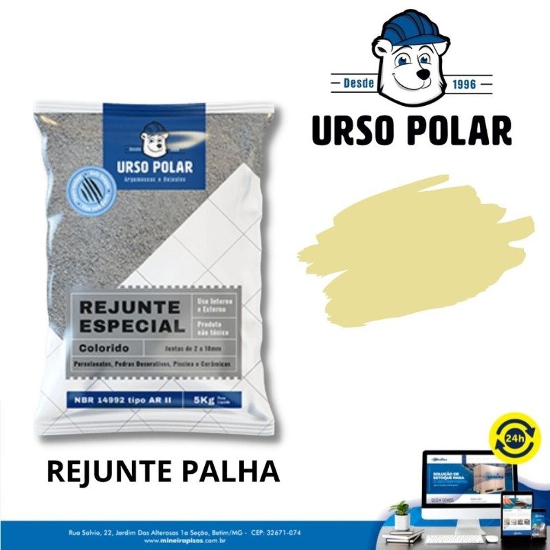 REJUNTE FLEXIVEL PALHA 1KG - URSO POLAR