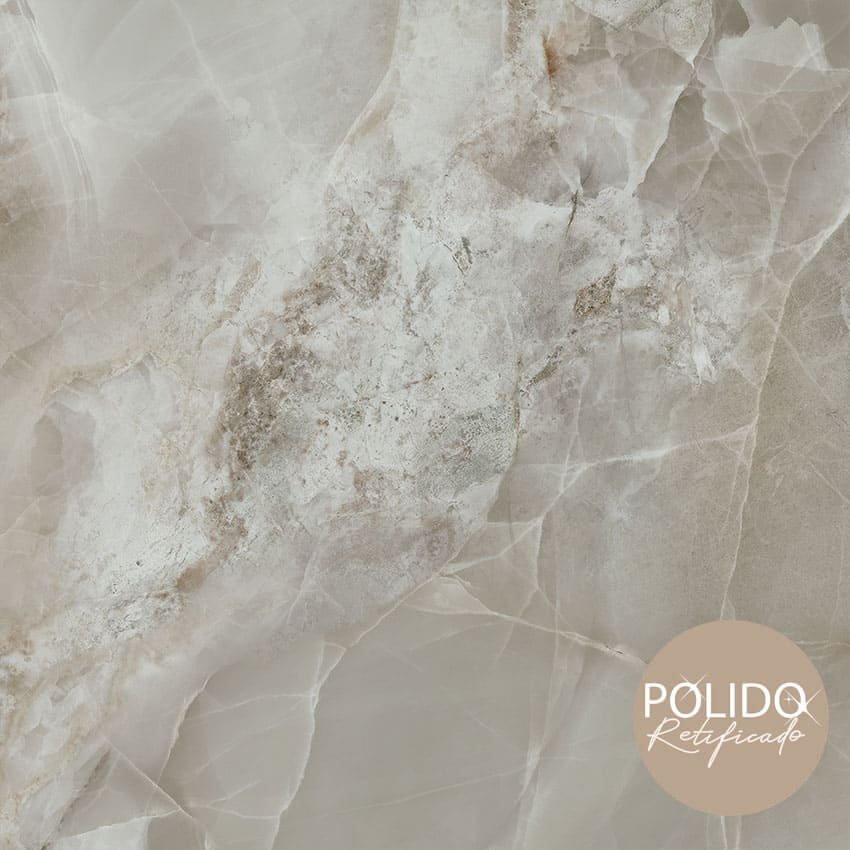 PISO SEMIGRES POLIDO 66X66 SIRIUS GRAY CERAMICA FORMIGRES - CX 2,18 M²