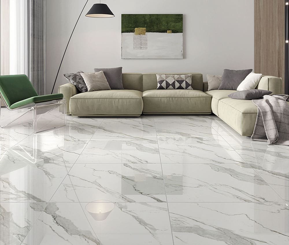 PISO SEMIGRES POLIDO 66X66 STATUARIO CERAMICA FORMIGRES - CX 2,18M² - Imagem 2