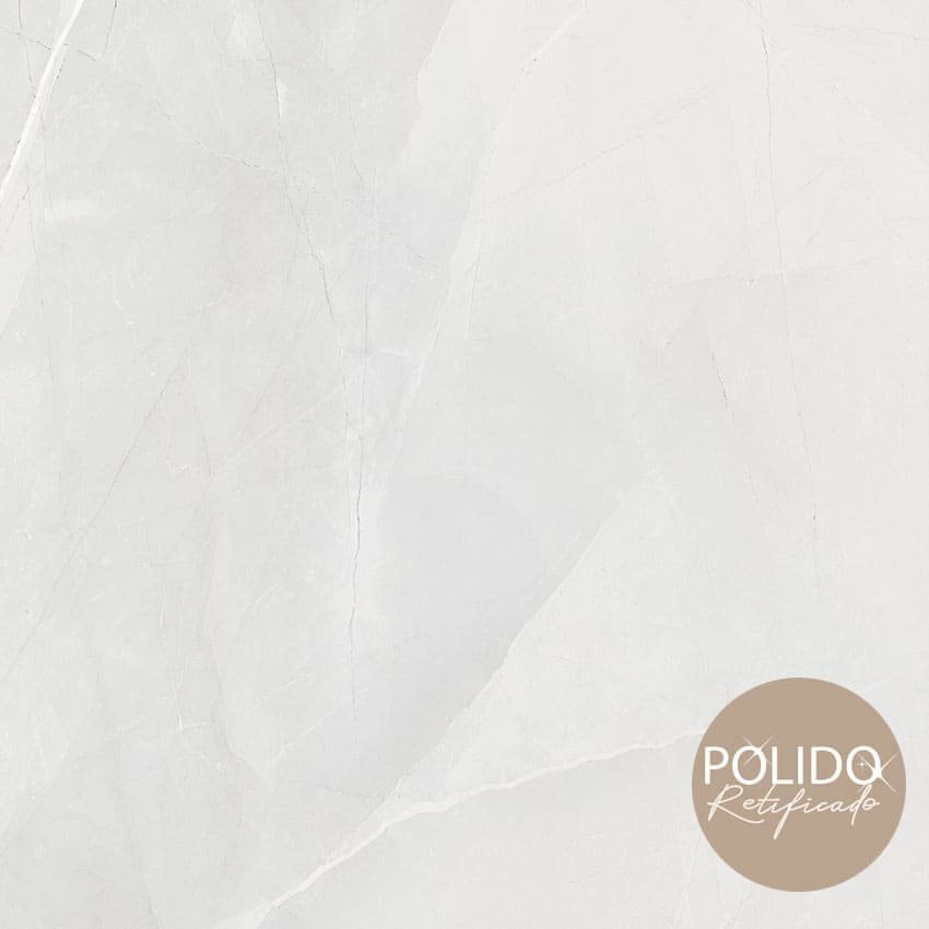 PISO SEMIGRES POLIDO 66X66 ONIX ICE CERAMICA FORMIGRES - CX 2,18M²