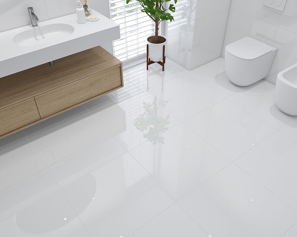 PISO SEMIGRES POLIDO BRANCO 66X66 CERAMICA FORMIGRES - CX 2,18M²
