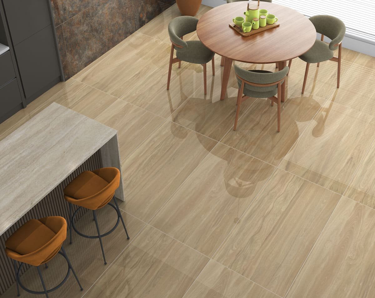 PISO SEMIGRES POLIDO 60X120 AMENDOLA CERAMICA FORMIGRES - CX 2,16M² - Imagem 2