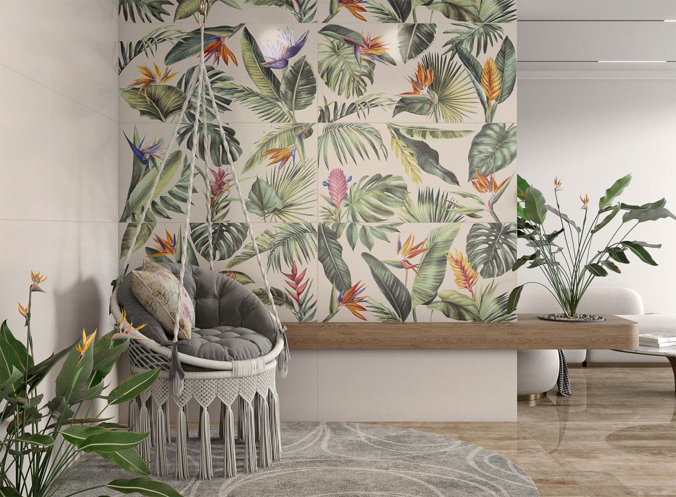 PISO SEMIGRES MATE 60X120 GRAN FLORA CERAMICA FORMIGRES - CX 2,16 M² - Imagem 2