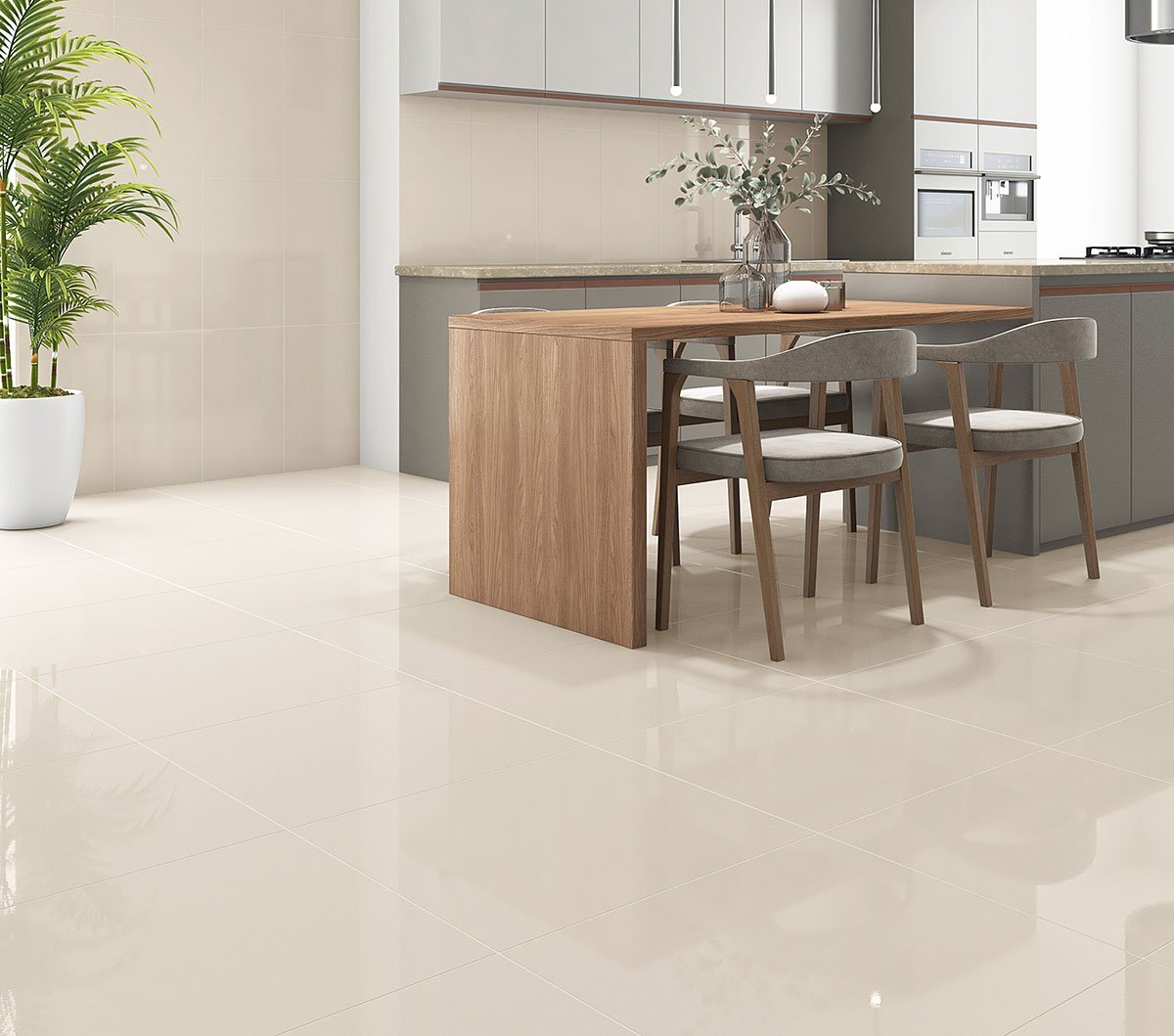 REVESTIMENTO BEGE RETIFICADO BRILHANTE - 33X59 - CERAMICA FORMIGRES - CX 2,02 M² - Imagem 3