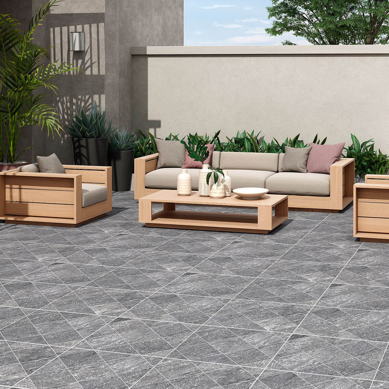 PISO ETNA CINZA HD 45X45 CERAMICA FORMIGRES - CX 2,00 M² - Imagem 2