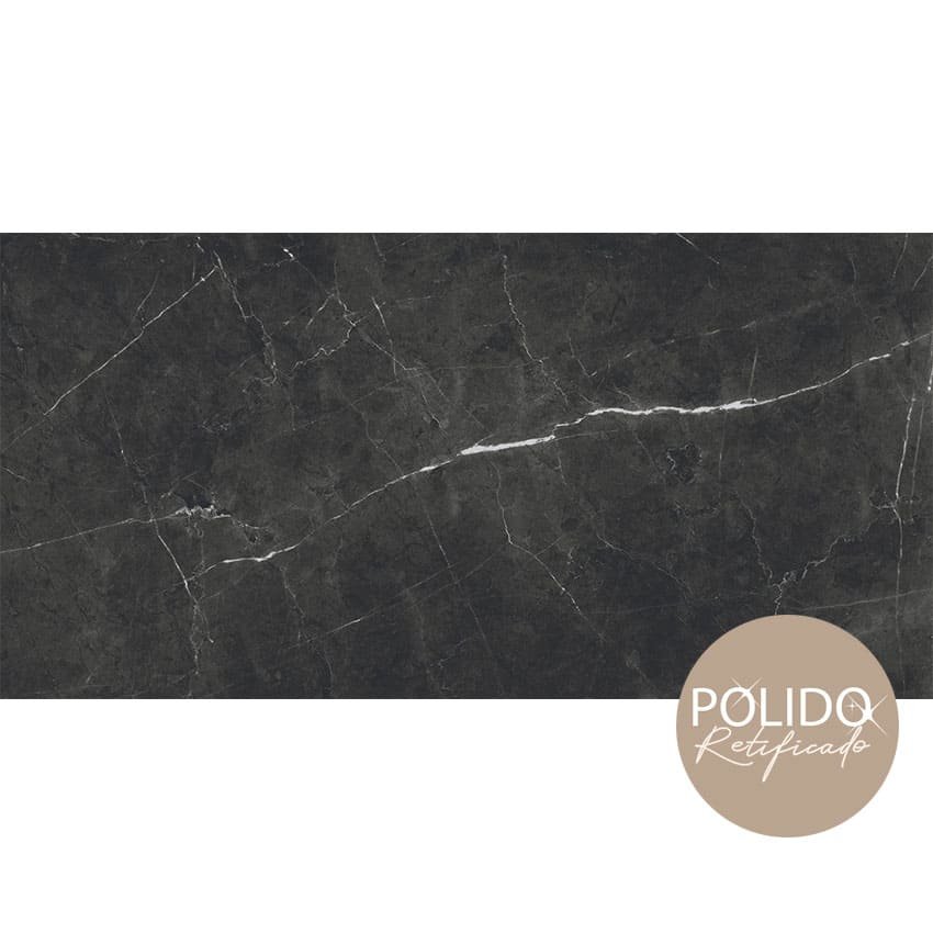 PISO SEMIGRES POLIDO GRAN SOBERANO BLACK 60X120 - CERAMICA FORMIGRES