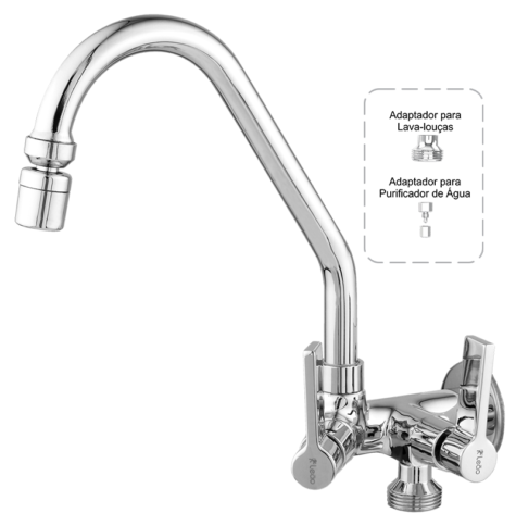 TORNEIRA ADAPT PAREDE COD 5007 METAIS LEÃO