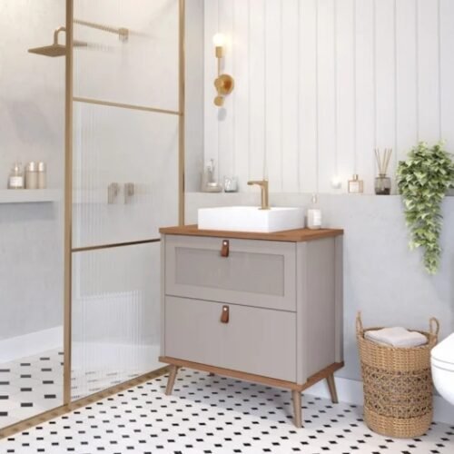 KIT ARMÁRIO C/ ESPELHEIRA VENETO MGM MOVIES - CONJUNTO ARMARIO + ESPELHEIRA + PIA