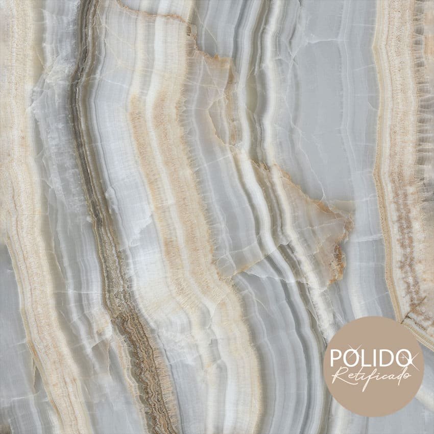 PISO SEMIGRES POLIDO 88X88 ONIX PEROLA - CERAMICA FORMIGRES CX 2,32 M²