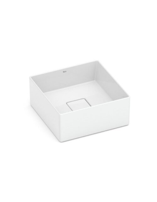CUBA DE APOIO QUADRADA SEM MESA TERRA T3 BRANCO ROCA 30x30 cm