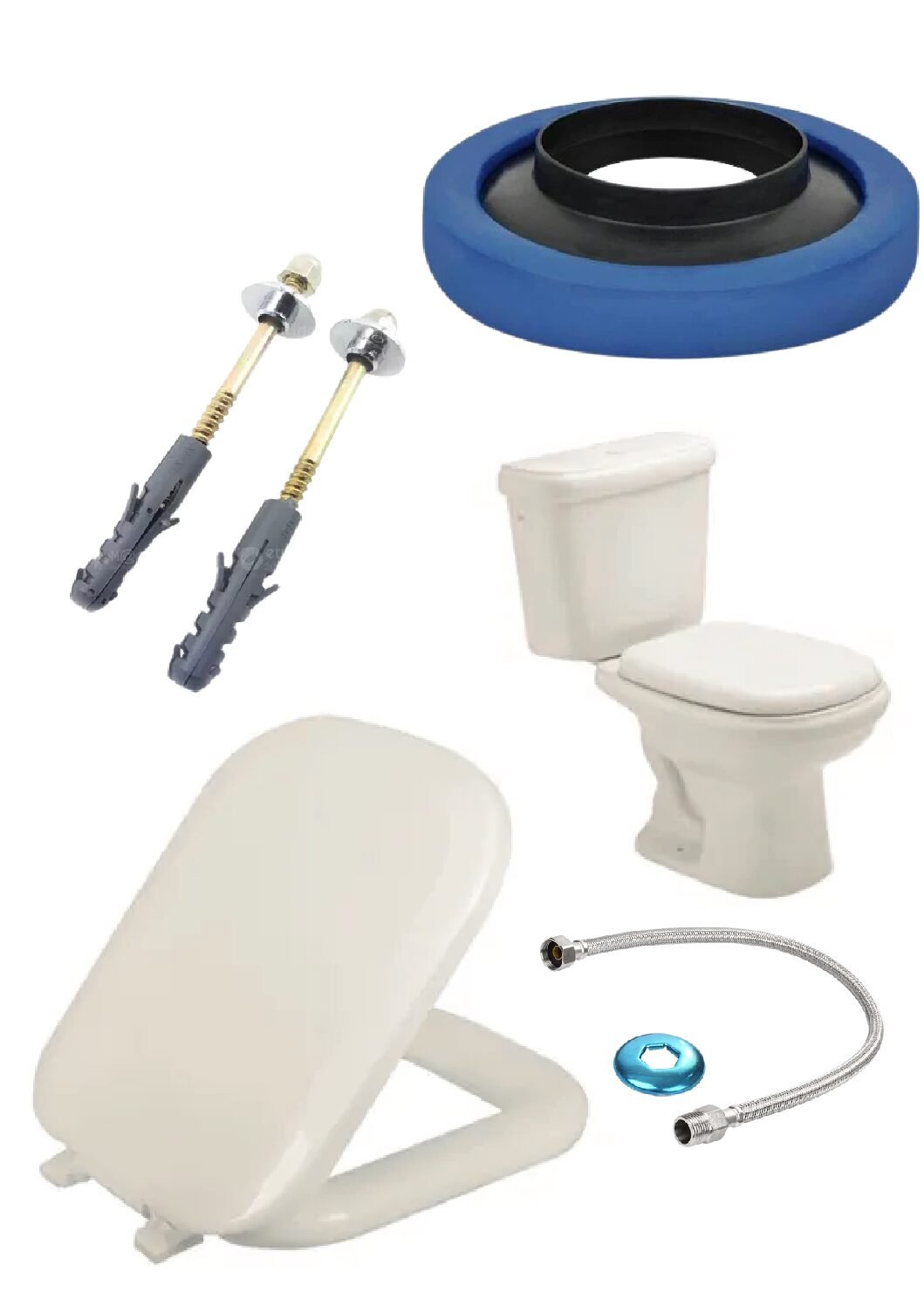 KIT VASO SANITARIO COM CAIXA ACOPLADA DONNA BRANCO SANTAMARINA