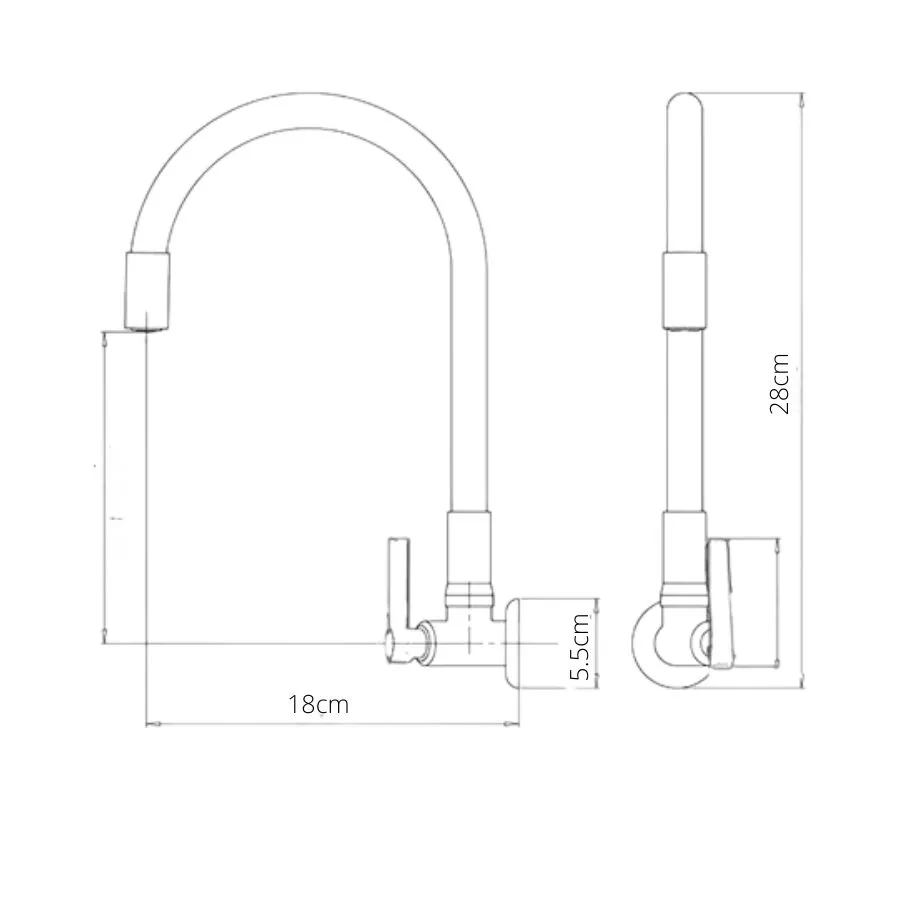 TORNEIRA PAREDE PRETO COD 1258 - METAIS LEÃO - Imagem 4