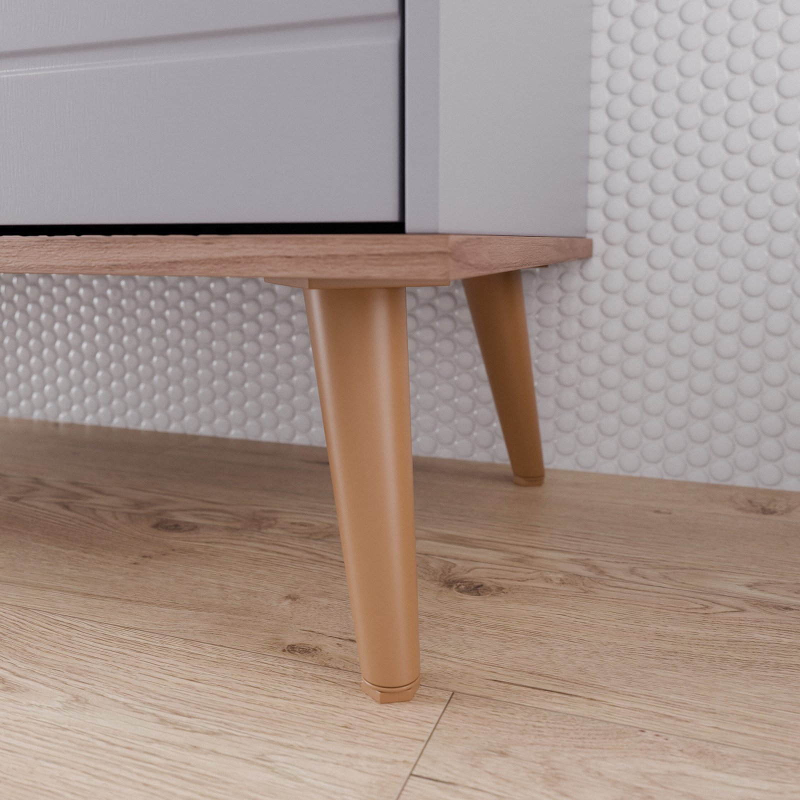 KIT ARMÁRIO C/ ESPELHEIRA TRANCOSO PLATINA MGM MOVEIS - CONJUNTO ARMARIO + ESPELHEIRA + PIA - Imagem 5