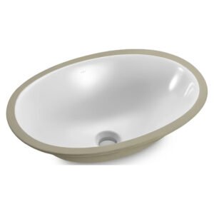 CUBA EM LOUÇA DE EMBUTIR OVAL BRANCA - SANTA MARINA