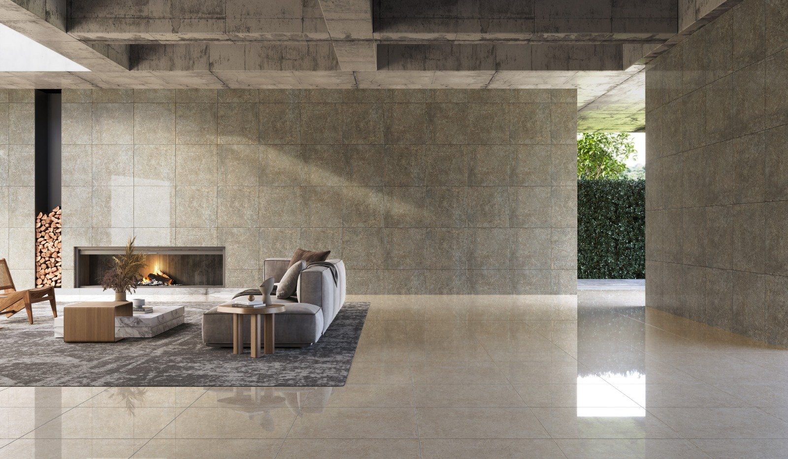PORCELANATO ROCK DARK POLIDO 75X75 - DORA CX 1,69M² - Imagem 2