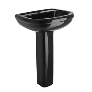 LAVATORIO EM LOUÇA COM COLUNA PRETO