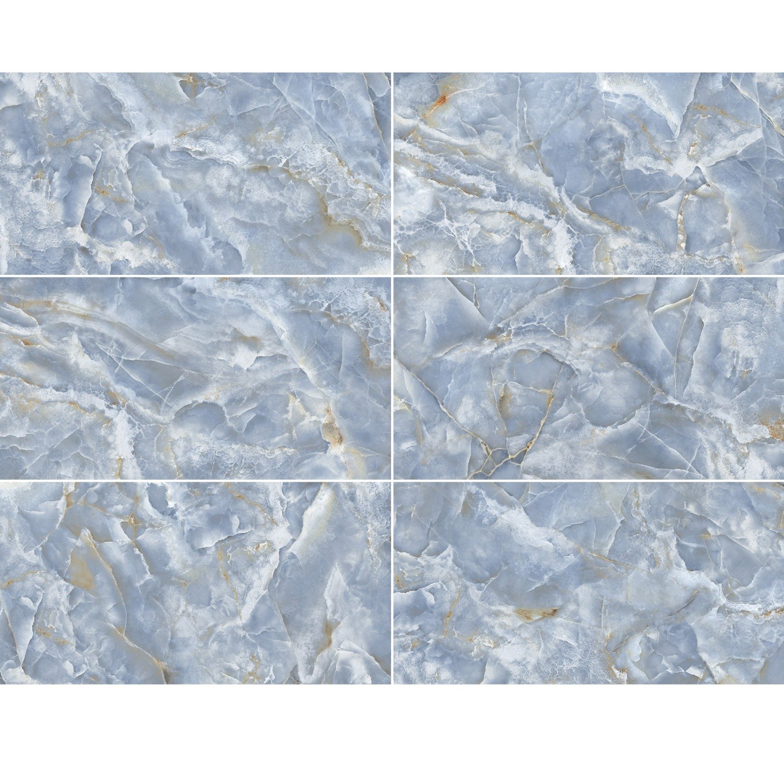 PISO SEMIGRES POLIDO 60X120 GRAN CRISTALO BLUE CERAMICA FORMIGRES – CX 2,16M² - Imagem 2