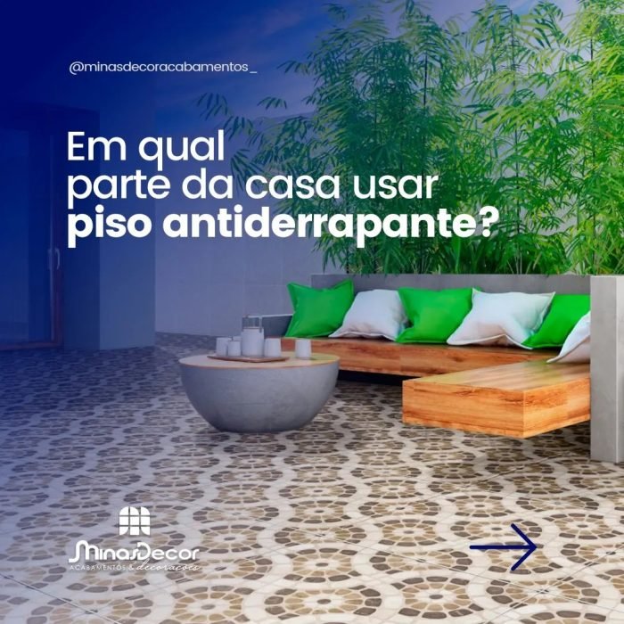 Em qual parte da casa usar piso antiderrapante?