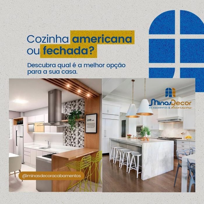 cozinha americana ou fechada?
